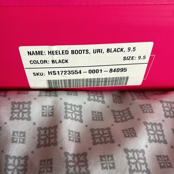 Shoe Dazzle Black Thigh High Fabric Boots - 9.5 - Picture 7 of 7